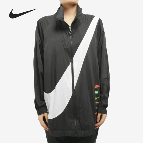 NIKE/耐克正品女子大LOGO梭织立领休闲运动夹克外套 DA0981
