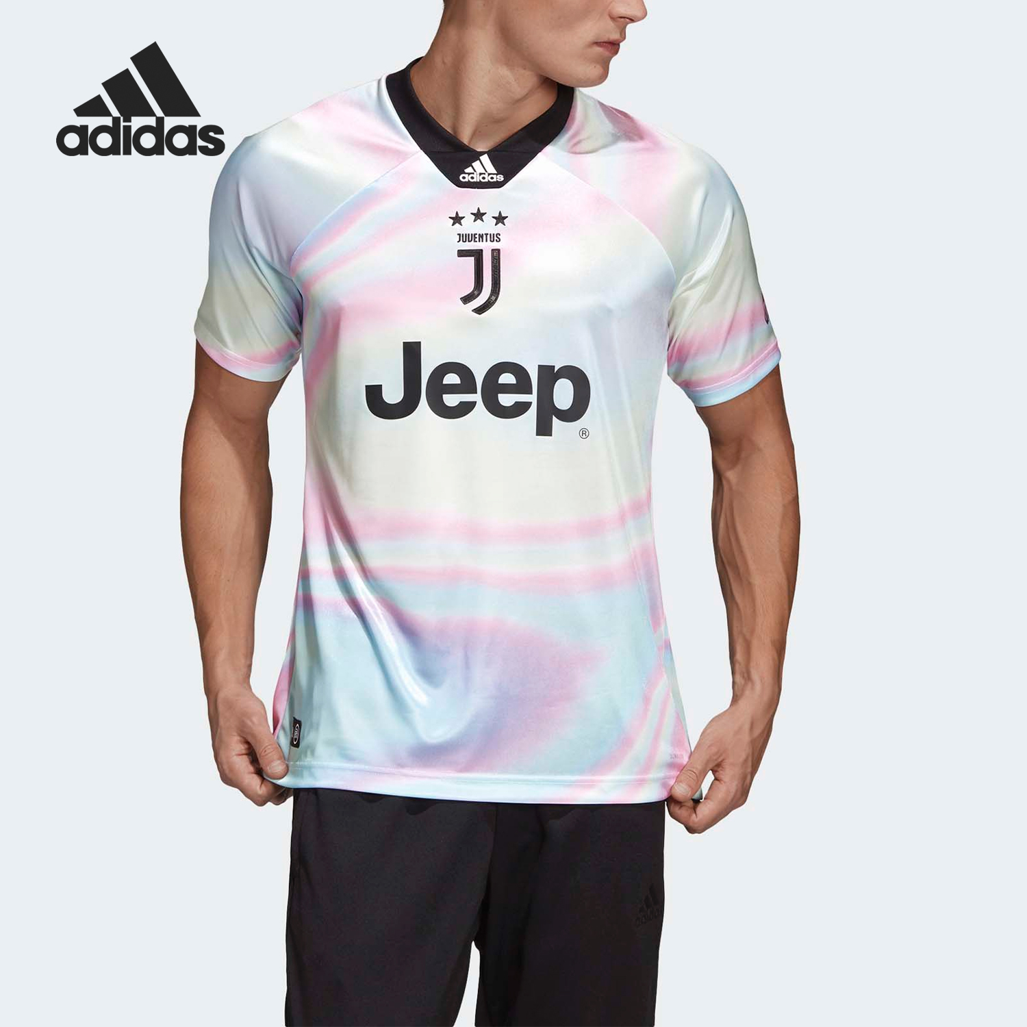 Adidas/阿迪达斯 正品新款男士透气比赛训练短袖球衣EA0472