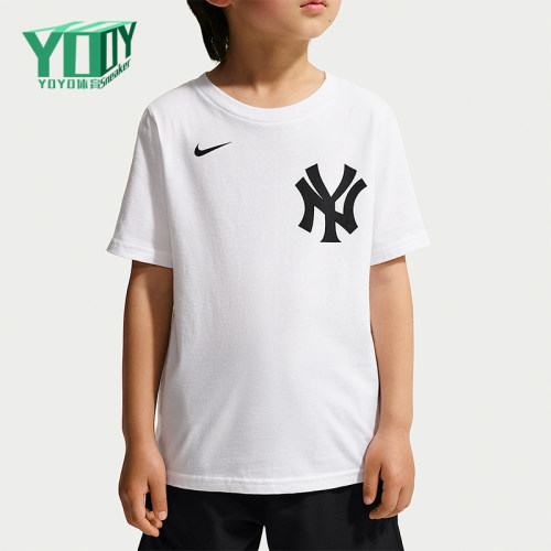 Nike/耐克正品MLB小童圆领时尚透气经典运动短袖T恤IV0576-100