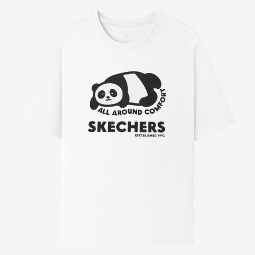 Skechers斯凯奇正品儿童款舒适时尚潮流简约短袖T恤L325U101-0019
