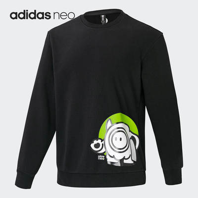 Adidas/阿迪达斯正品NEO男子卡通运动时尚圆领套头卫衣IB8898