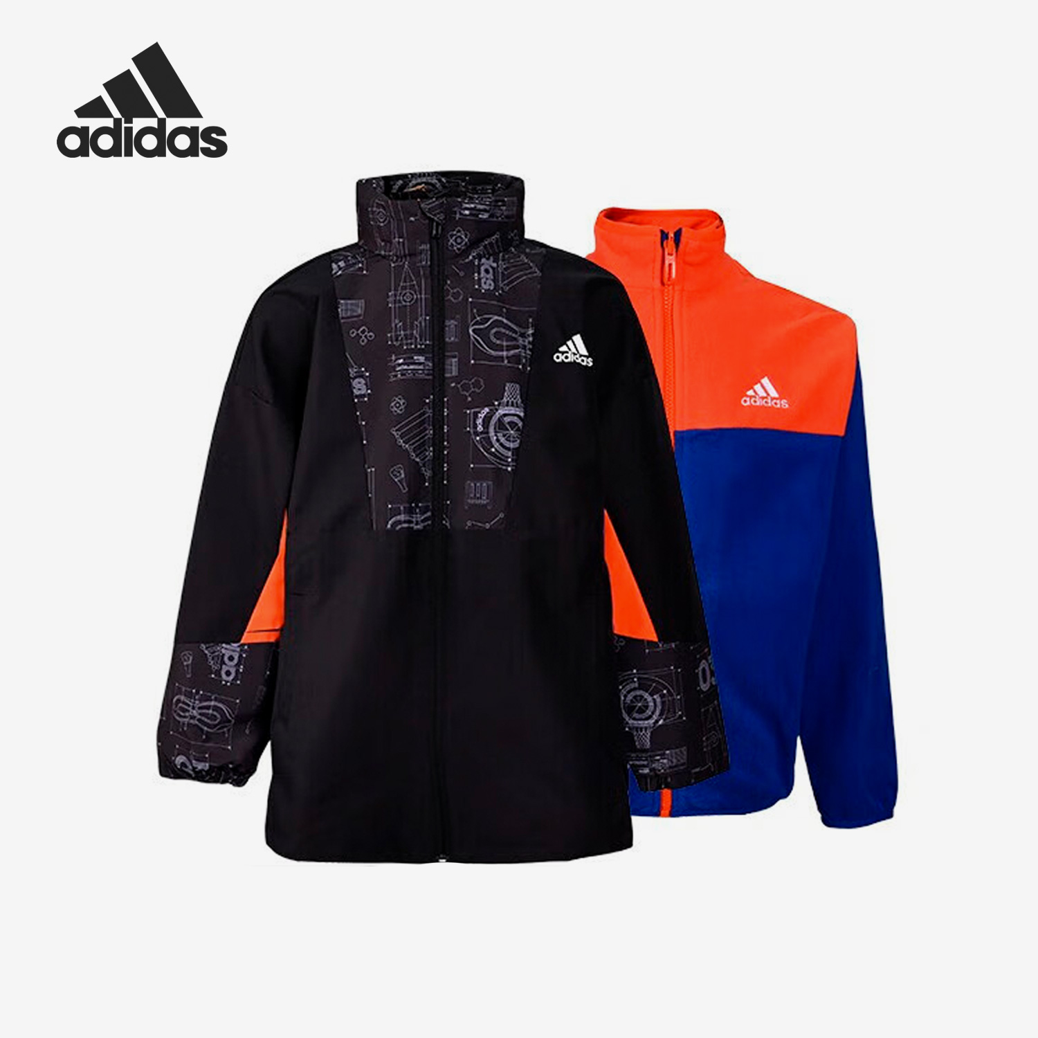 Adidas/阿迪达斯正品冬季新款大童运动保暖二合一外套HZ2222