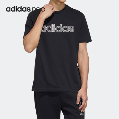 Adidas/阿迪达斯正品neo 夏季新款透气圆领男子短袖T恤HD7066