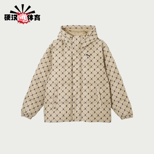 Puma/彪马正品2025男女运动连帽满印保暖宽松休闲羽绒服685319-84
