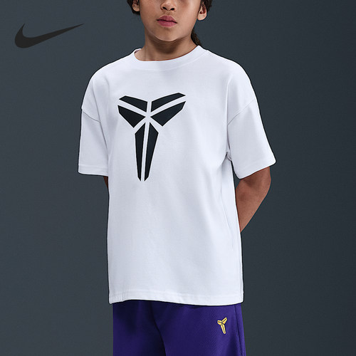 Nike/耐克正品2025秋季款大童针织宽松休闲短袖IM0322-100