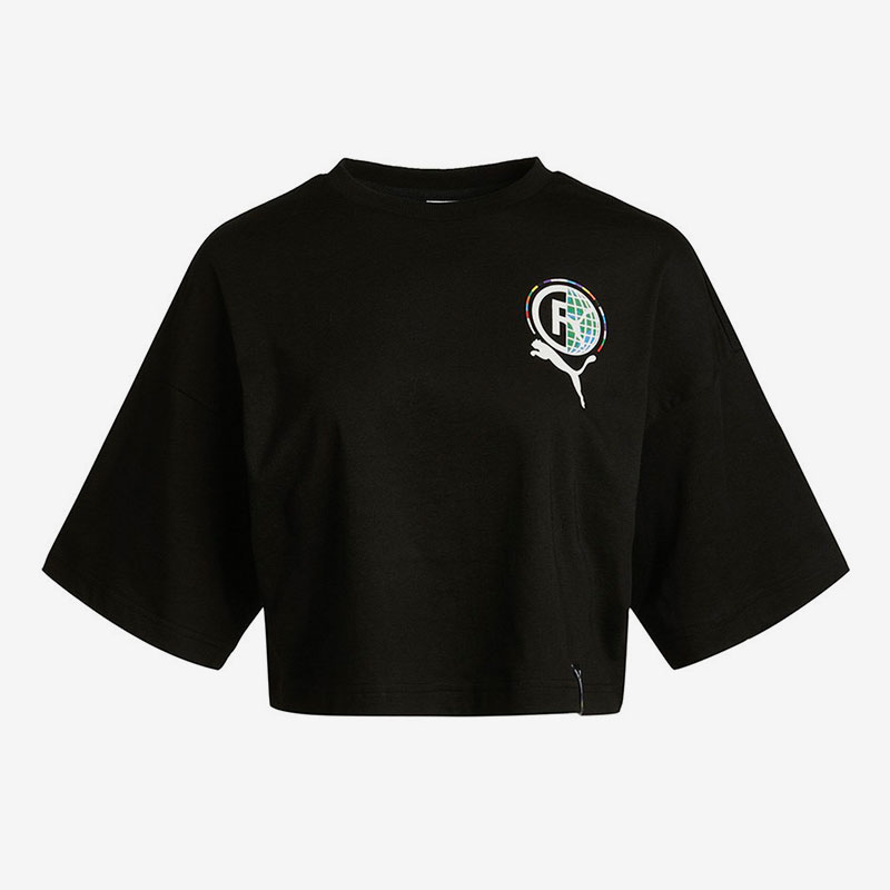 PUMA/彪马正品年新款夏季女子高腰短款半袖运动T恤 532276-01