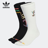 三叶草男女运动透气中筒袜三双装 Adidas 阿迪达斯正品 HL1708