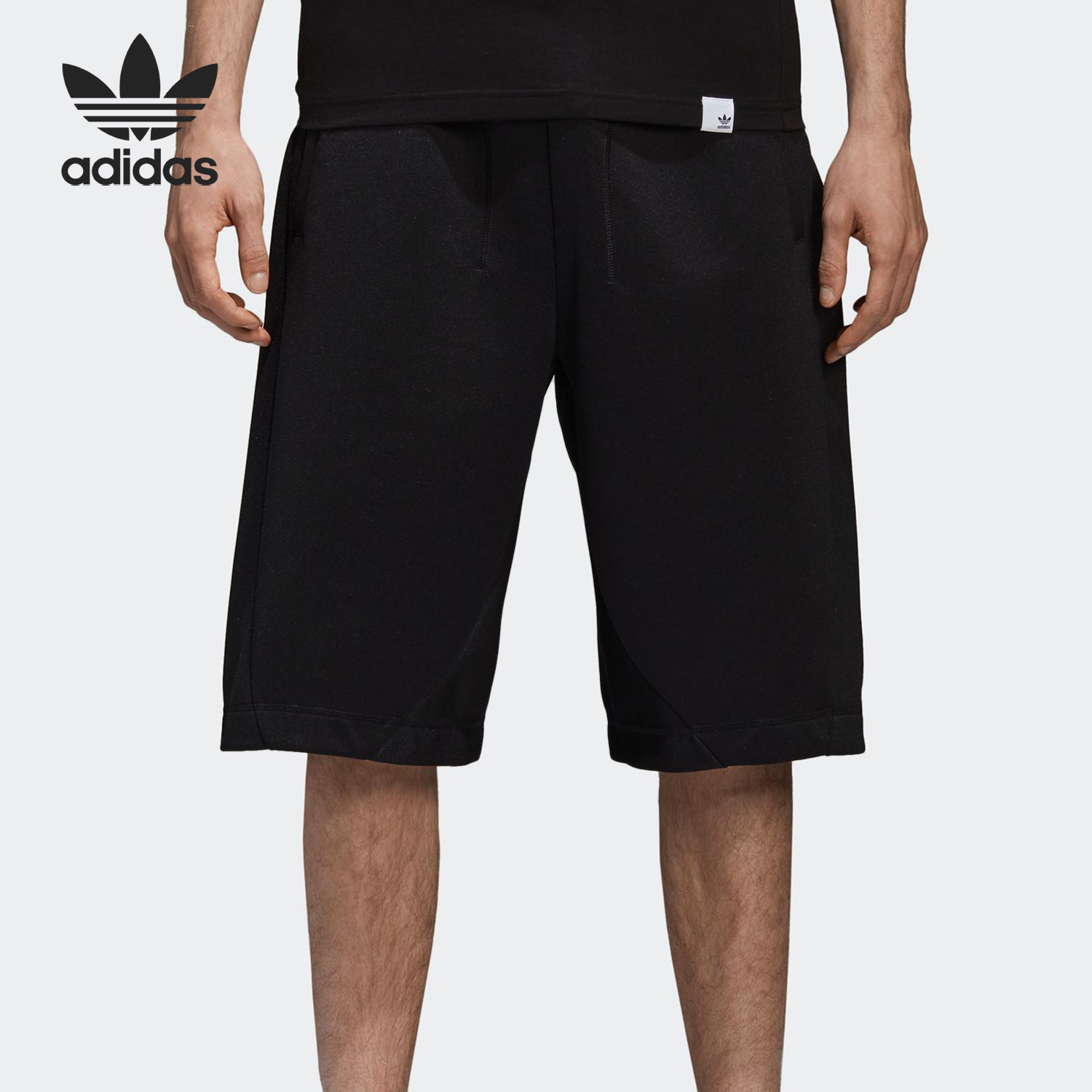 Adidas/阿迪达斯正品三叶草男士中腰宽松休闲针织运动短裤CD6943