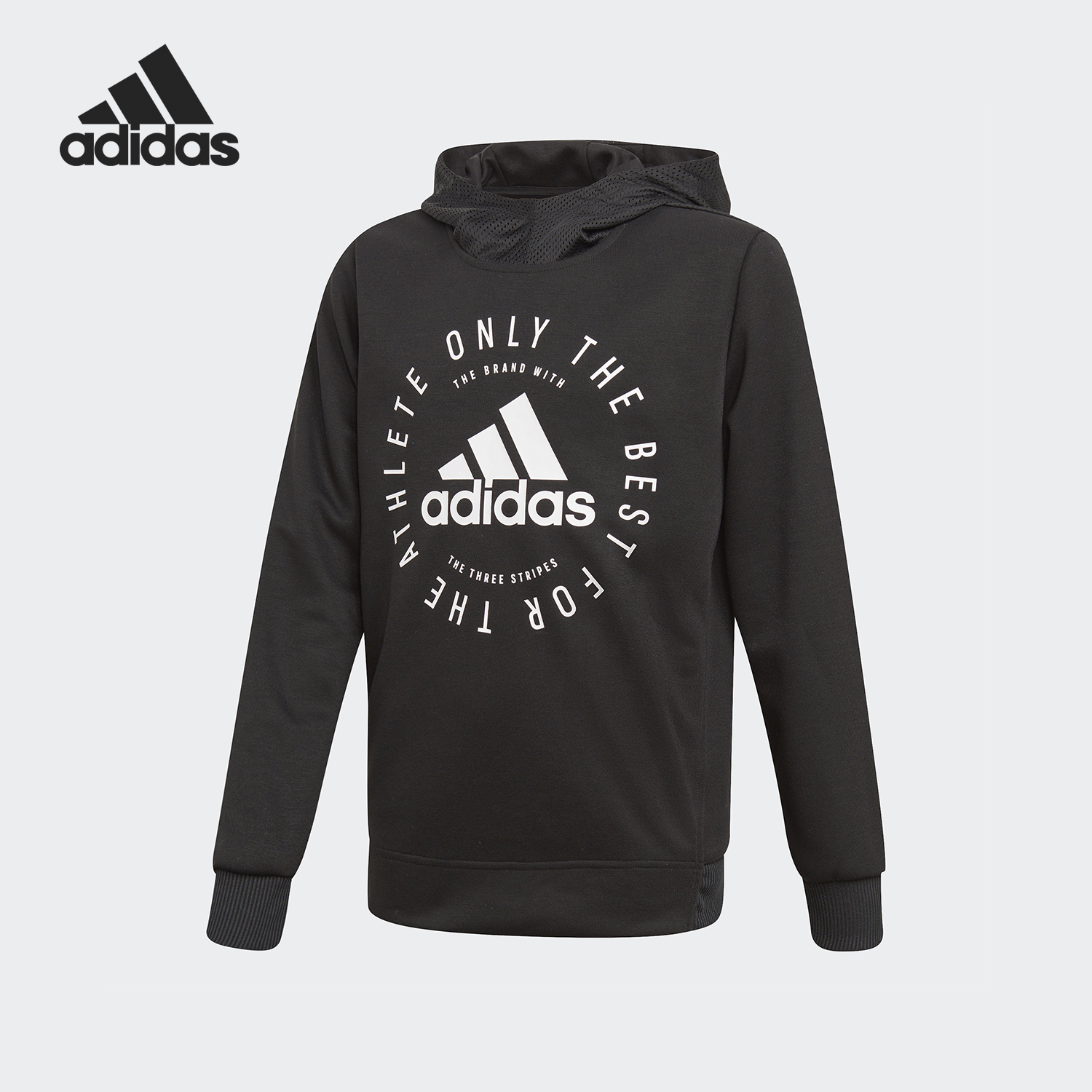 Adidas/阿迪达斯正品2025大童经典LOGO印花运动卫衣DV1700