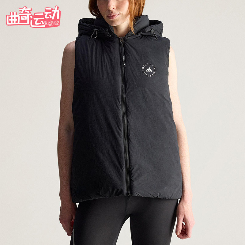 Adidas/阿迪达斯正品SMCPADEDVEST新款女经典黑色马甲棉服JW2038