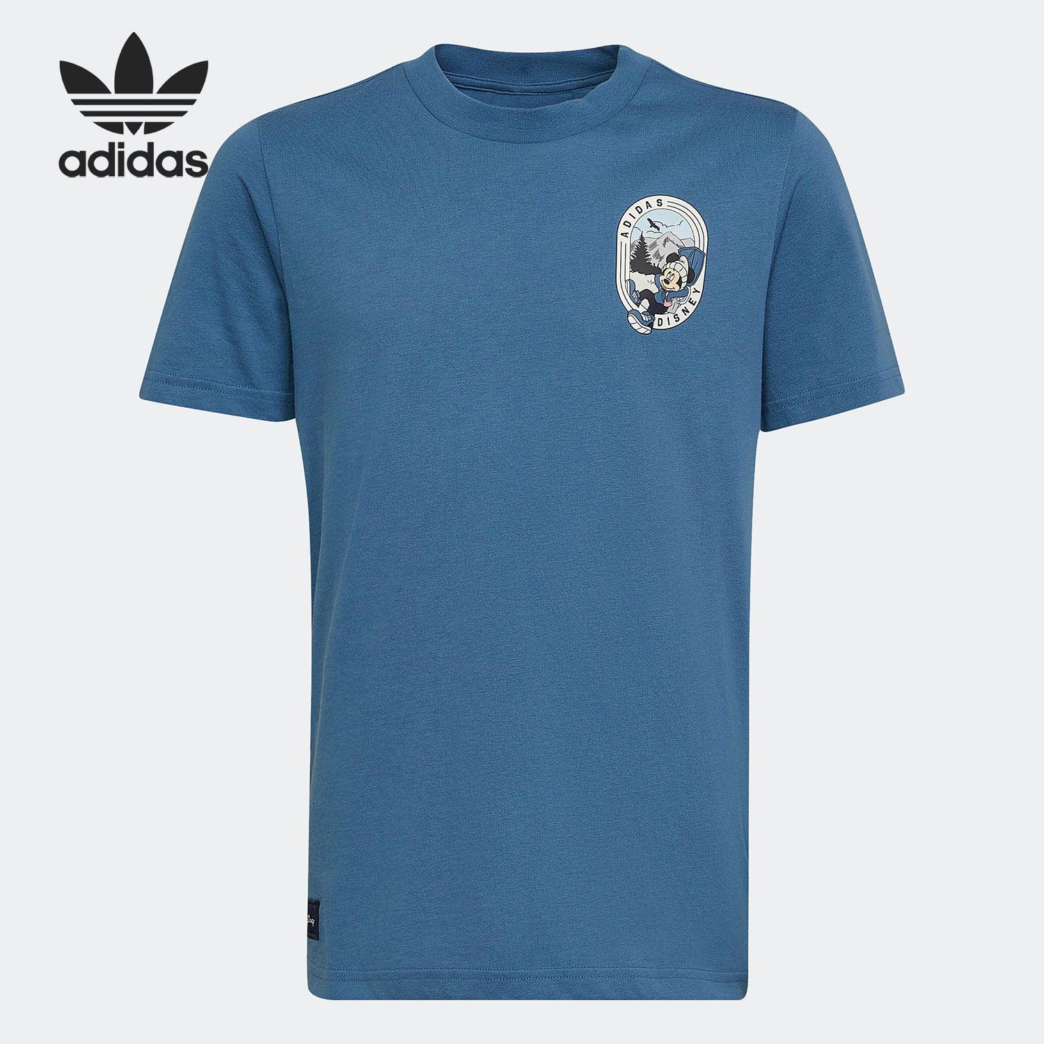 Adidas/阿迪达斯正品三叶草迪士尼联名大童运动短袖T恤HK9781