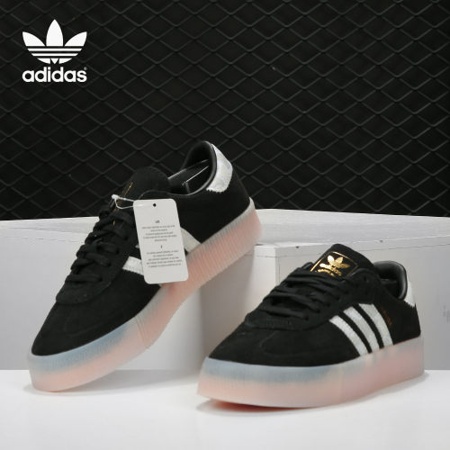 Adidas/阿迪达斯正品三叶草 SAMBAROSE W 女子厚底经典板鞋EE4678