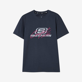 男女潮流针织透气圆领休闲短袖 2024新款 斯凯奇正品 Skechers