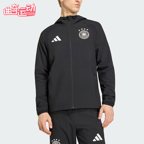 Adidas/阿迪达斯正品TIRO新款男黑色足球跑步经典夹克外套JZ9326