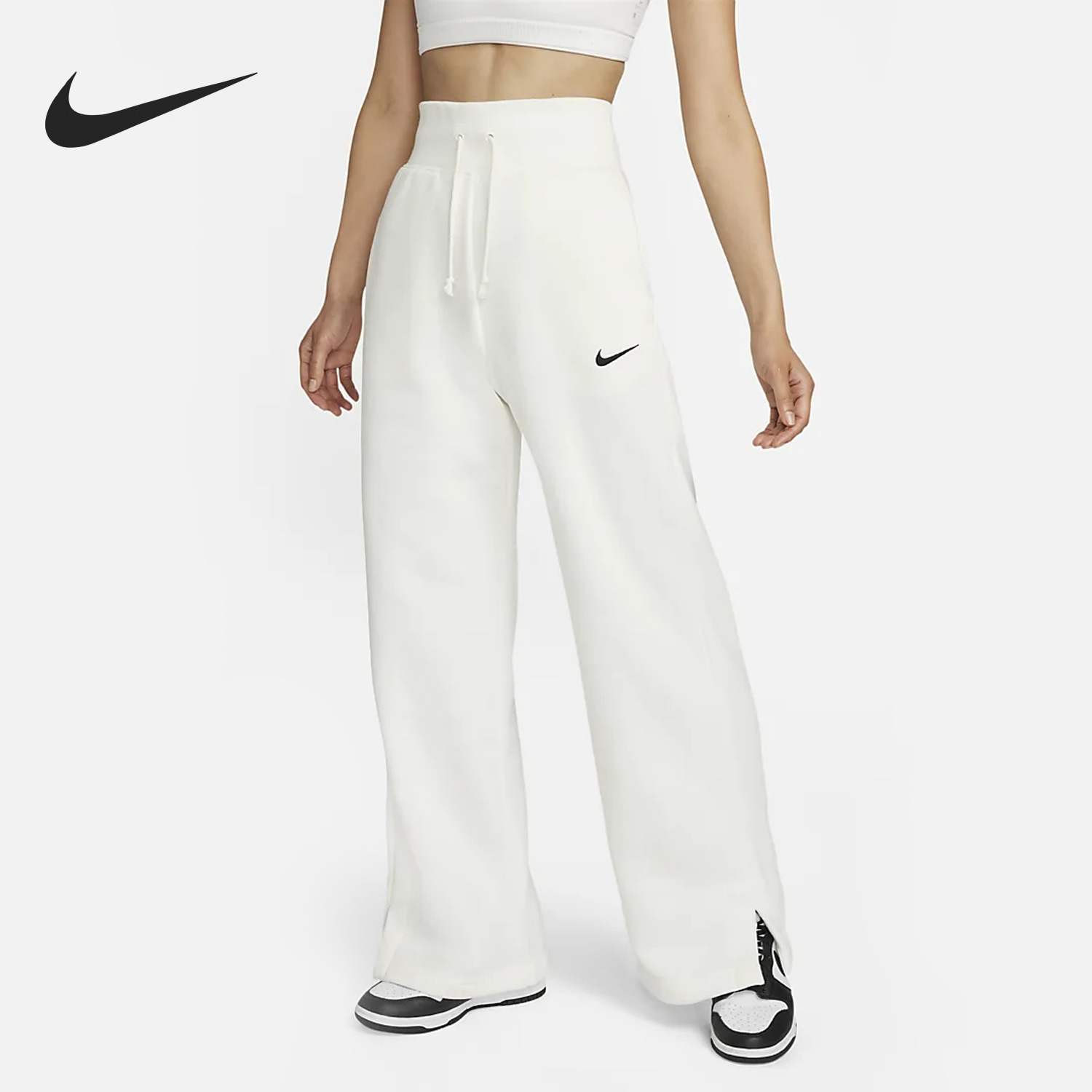 Nike/耐克正品女子舒适系带运动休闲直筒阔腿长裤 DQ5616-133