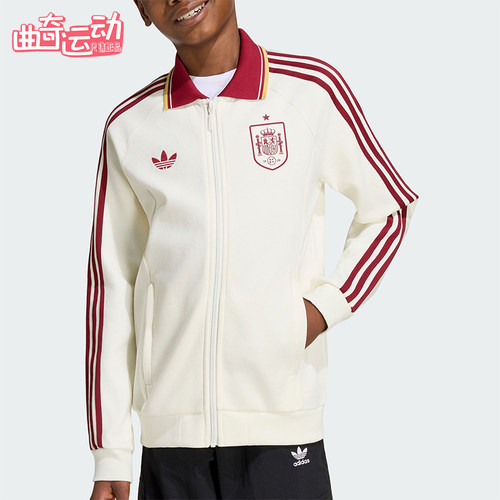 Adidas/阿迪达斯正品三叶草大童经典翻领拉链长袖夹克外套JZ2248