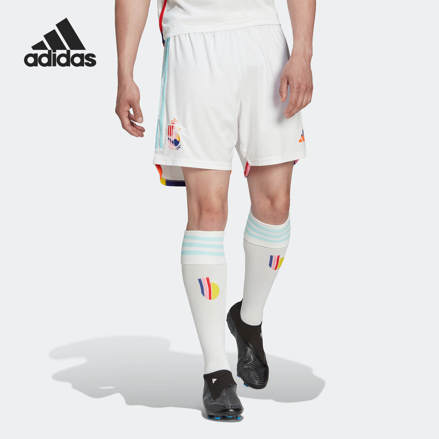 Adidas/阿迪达斯官方正品世界杯比利时队男子足球运动短裤HD9410