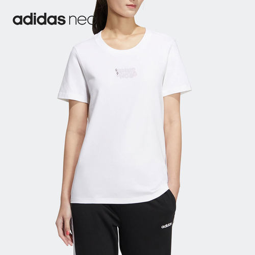 Adidas/阿迪达斯正品当季新款NEO女子印花运动T恤HS6836