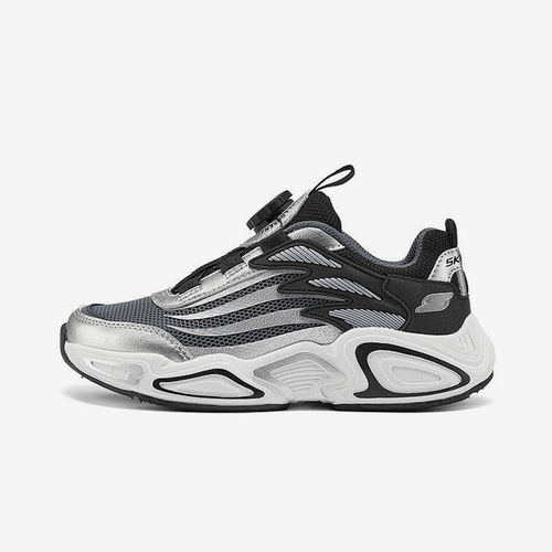 Skechers/斯凯奇正品春季大童缓震耐磨休闲老爹鞋405314L-SLBK
