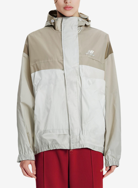 New Balance/NB正品新款女士宽松连帽拼接夹克外套AWJ33313-CIC