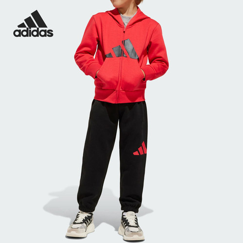 Adidas/阿迪达斯正品LK BL FL FZ TS小童运动日常套装JC9730
