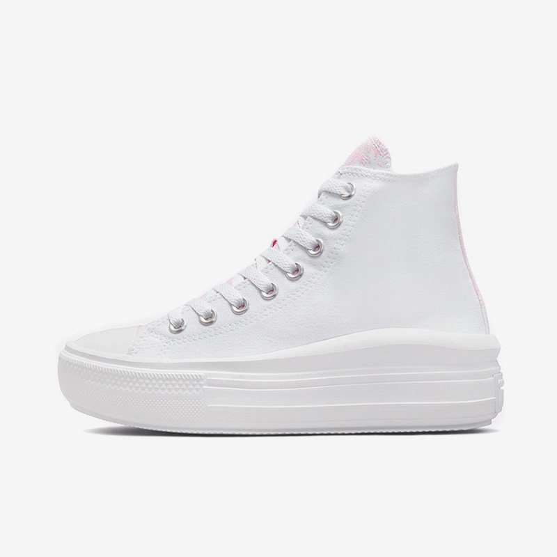 Converse匡威ChuckTaylorAllStarMov休闲帆布鞋女款粉白色571577C