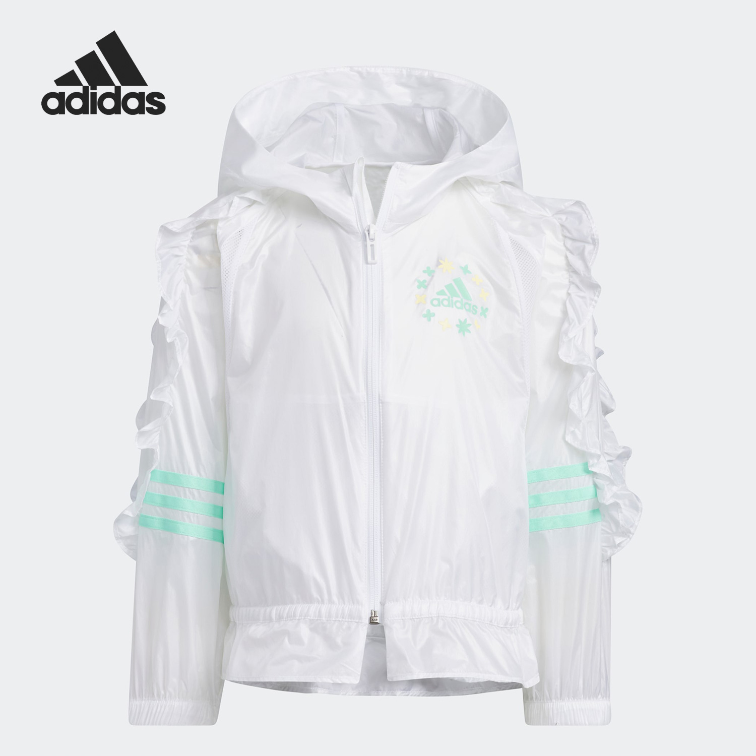 Adidas/阿迪达斯正品新款小童运动休闲连帽夹克外套IA8210