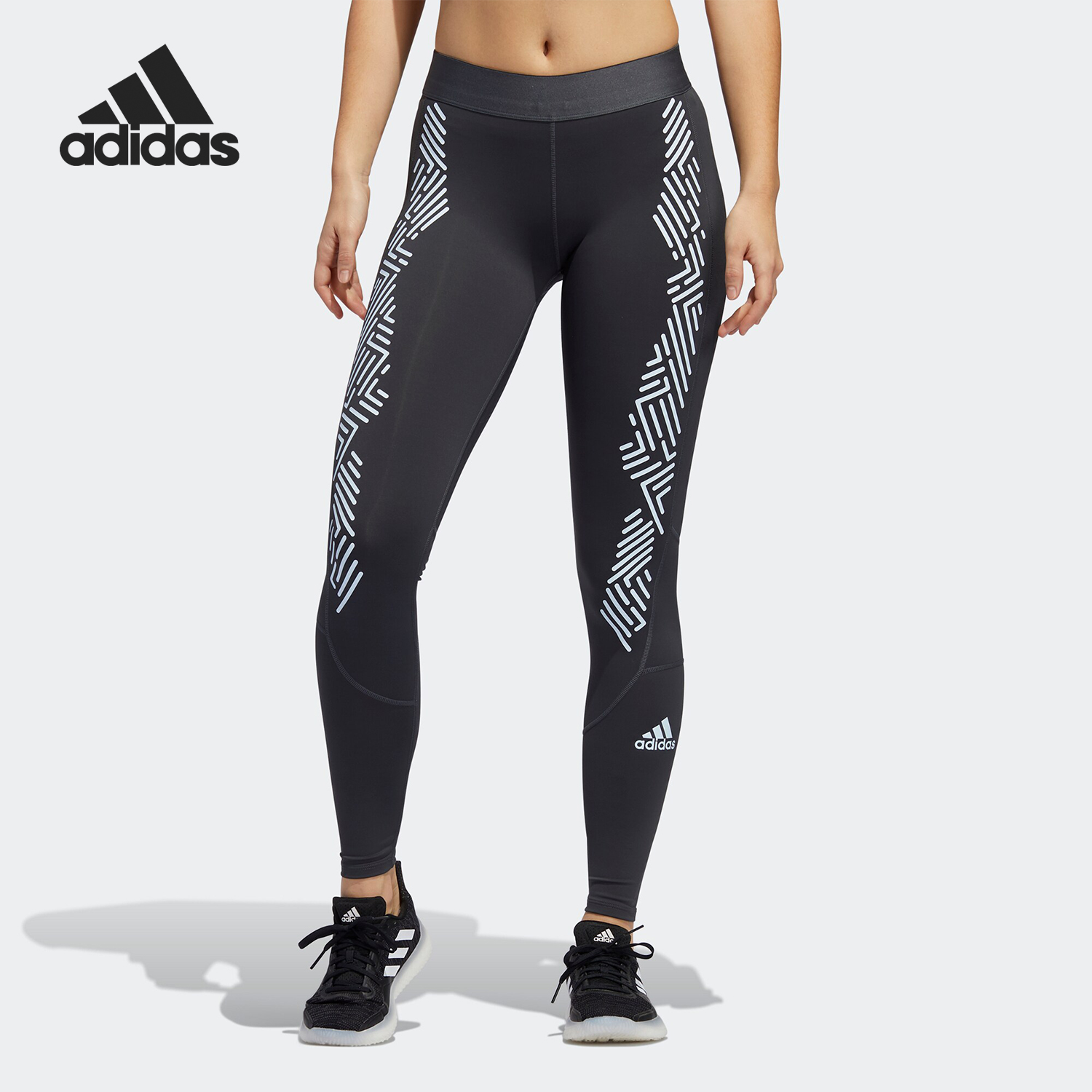 Adidas/阿迪达斯正品ASK GRPHIC L T 女子训练运动紧身裤 FJ7161