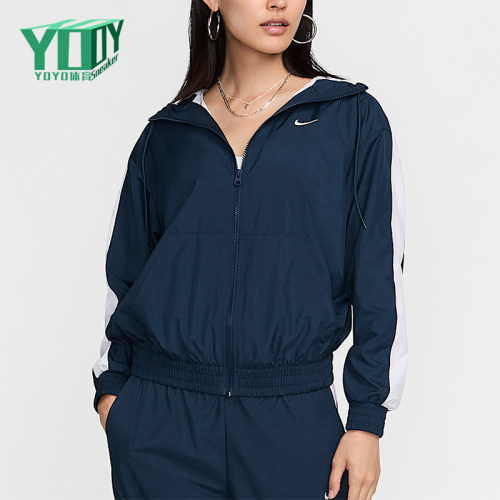 Nike/耐克正品2025秋季款女士日常连帽刺绣耐穿外套FV6299-478