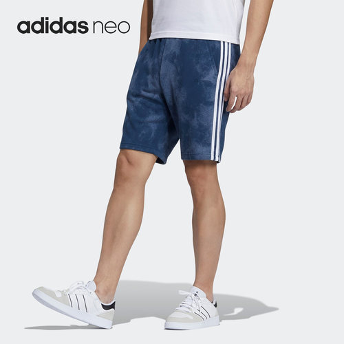 Adidas/阿迪达斯正品NEO男子运动休闲印花跑步五分裤GP5690