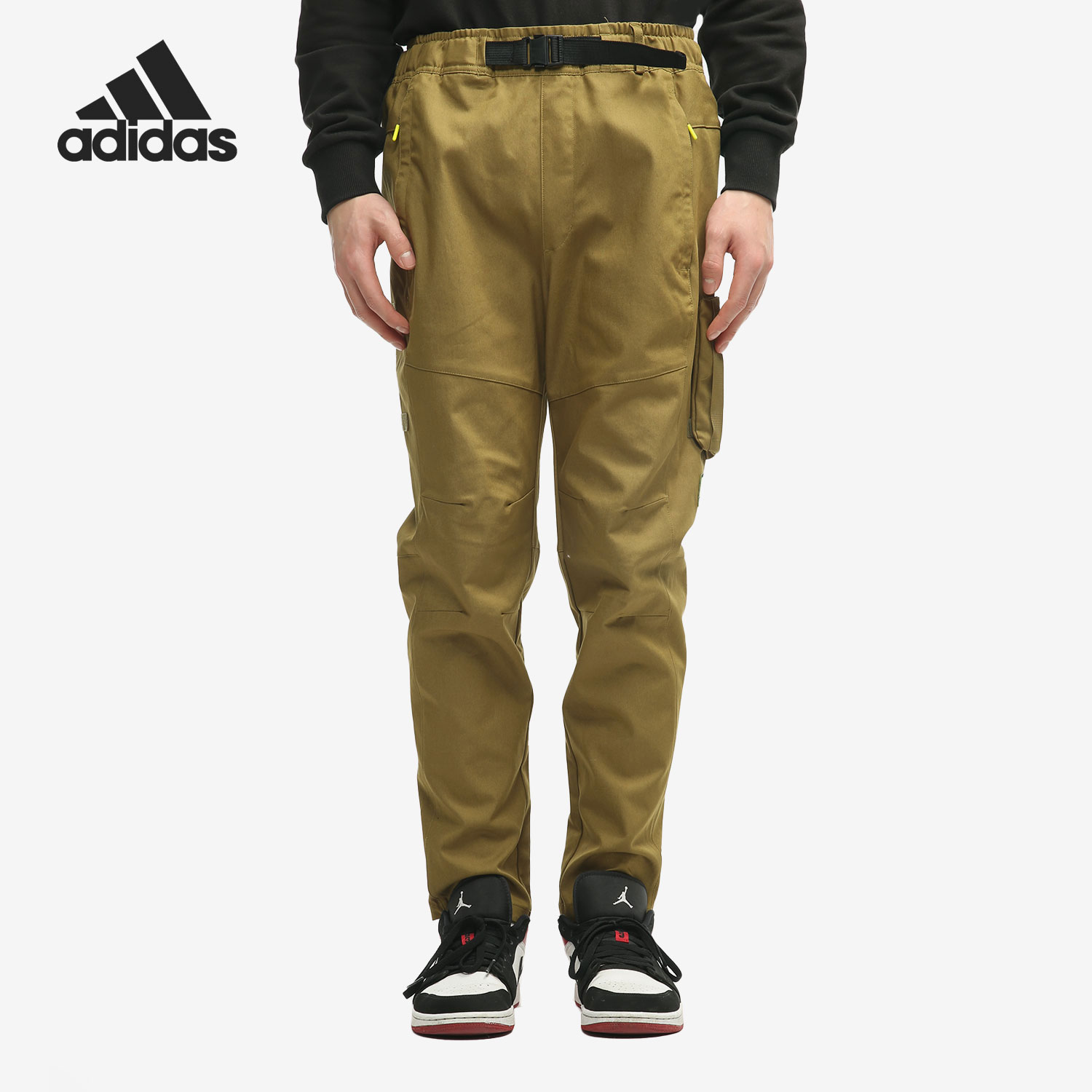 阿迪达斯男子直筒工装运动裤