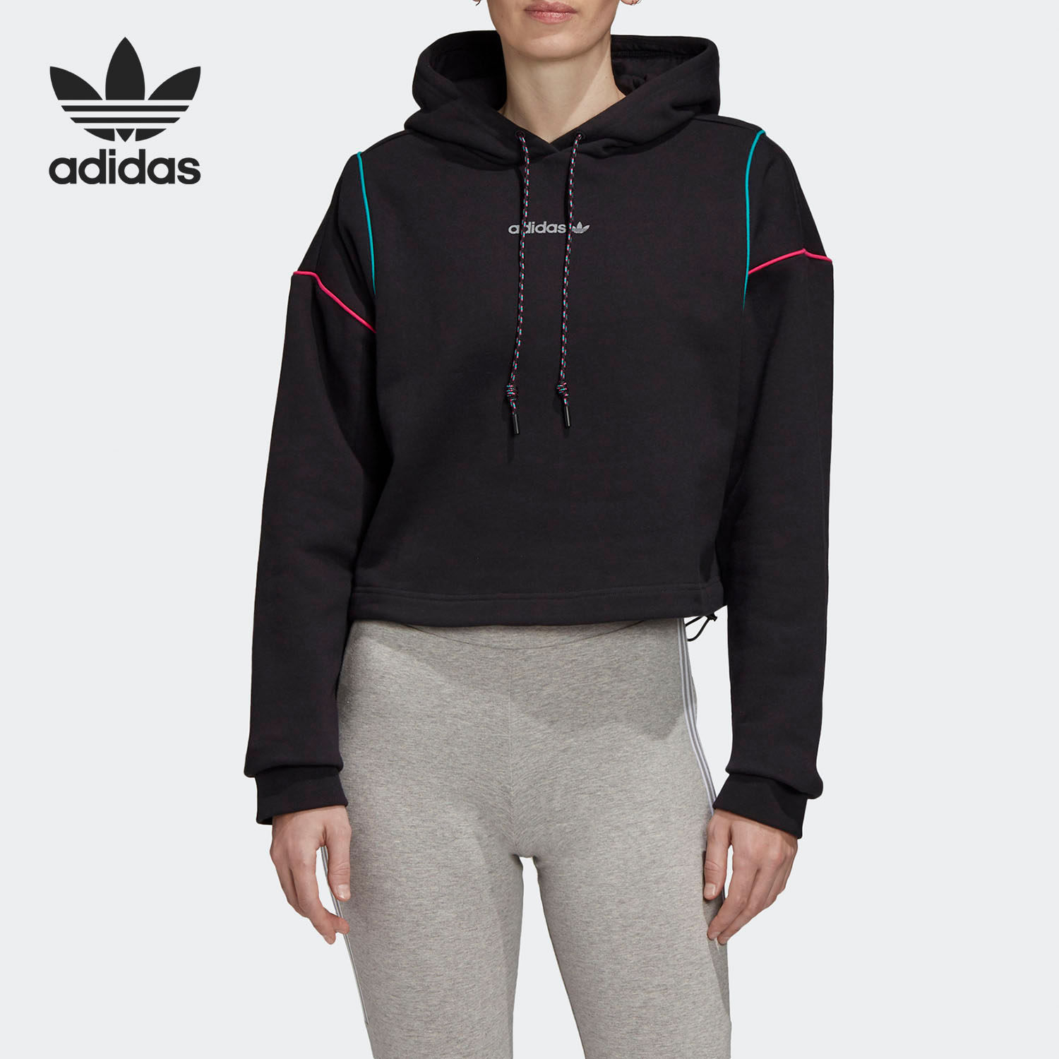 Adidas/阿迪达斯正品当季新款三叶草女子运动套头衫 GC8790,运动服/休闲服装,运动卫衣/套头衫,淘宝优惠券,粉丝福利购,淘宝优惠卷