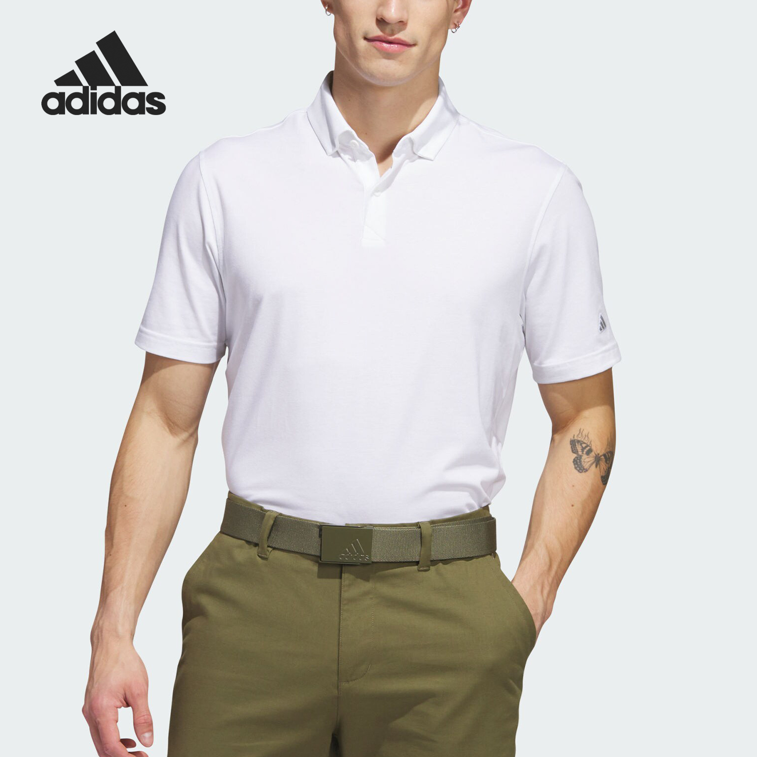 阿迪达斯男士高尔夫翻领POLO衫