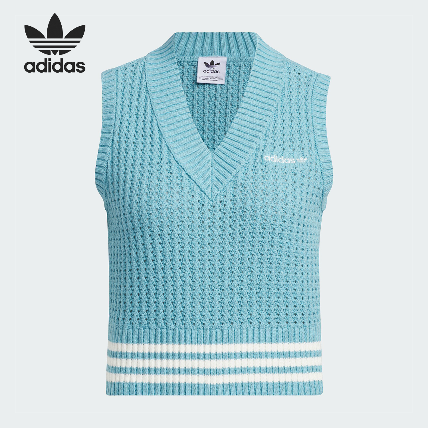 Adidas/阿迪达斯正品三叶草女士复古时尚穿搭针织马甲JD5803