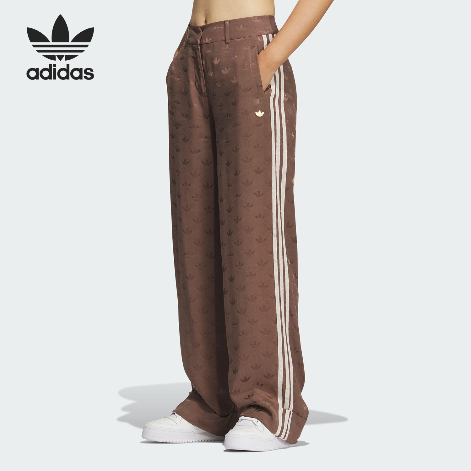 Adidas/阿迪达斯正品三叶草女士宽松梭织复古运动裤KF4940