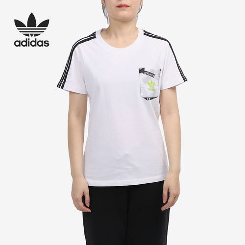 Adidas/阿迪达斯正品 当季新款三叶草女子休闲运动短袖T恤HA1492