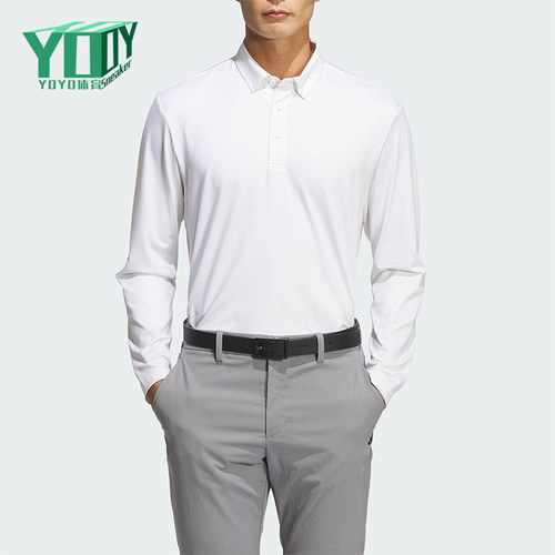Adidas/阿迪达斯正品2025男士透气套头翻领运动长袖POLO衫JM7115
