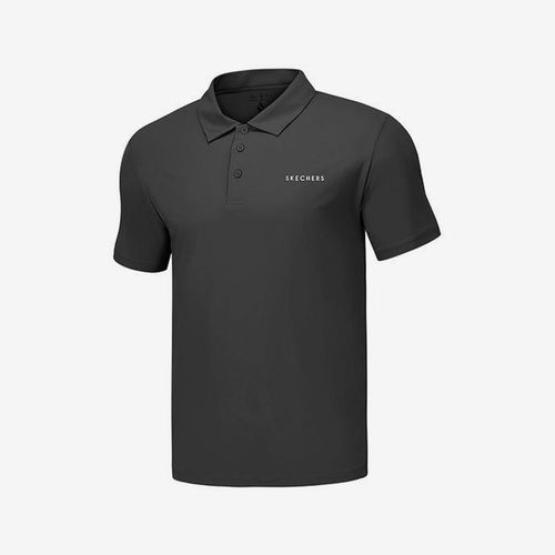Skechers/斯凯奇正品夏季款男士扣子印花针织短袖POLO衫P225M085