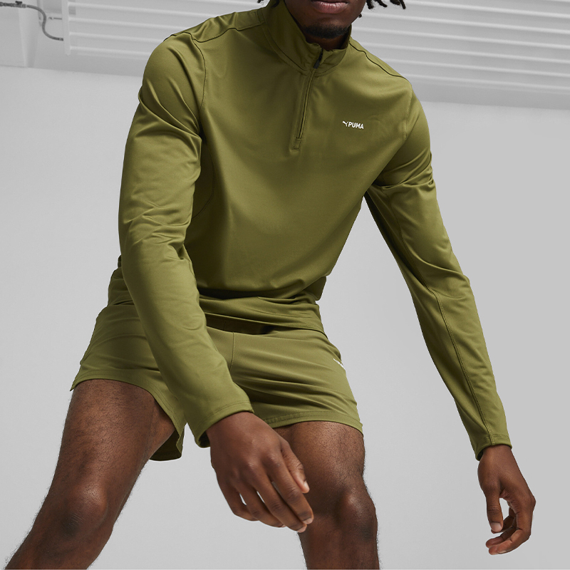 Puma/彪马正品FITPOLYSPANZIP男士时尚半拉链立领训练卫衣
