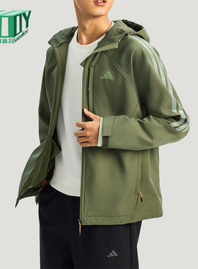 Adidas/阿迪达斯正品2025男士抓绒耐穿保暖户外运动夹克KR2497