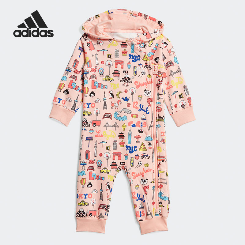 Adidas/阿迪达斯正品CLEOFUS 联名婴童训练运动舒适连体衣 GD9997