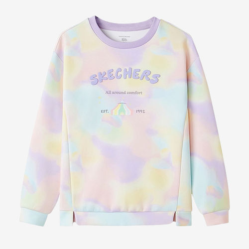 Skechers斯凯奇正品kids儿童圆领透气套头长袖卫衣L325G026-05SE