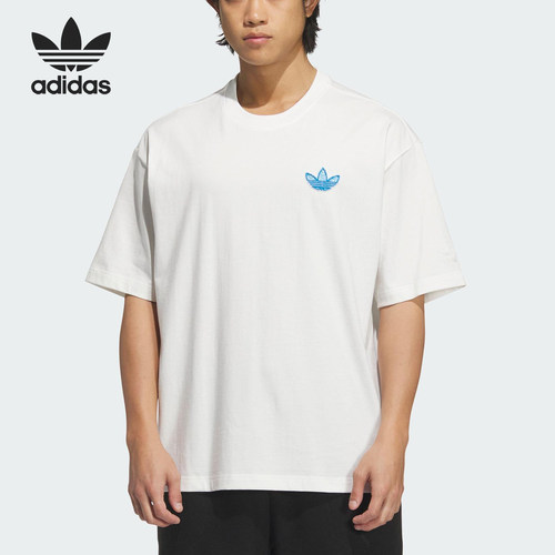 Adidas/阿迪达斯正品三叶草男士宽松日常印花透气短袖KE5793