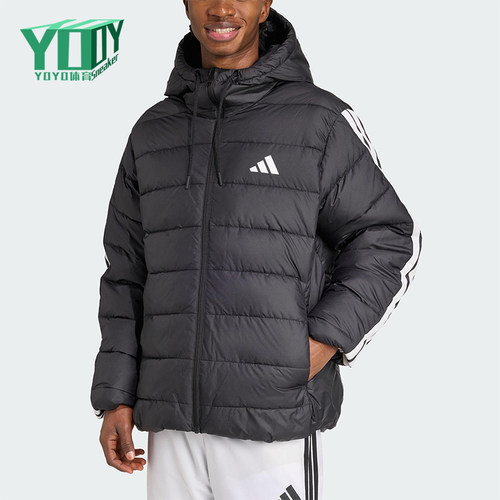 Adidas/阿迪达斯正品冬季男士运动连帽保暖防风拉链棉服JM8355