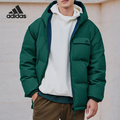 Adidas/阿迪达斯正品JACKET DOWN男女双面穿连帽羽绒服KQ5542