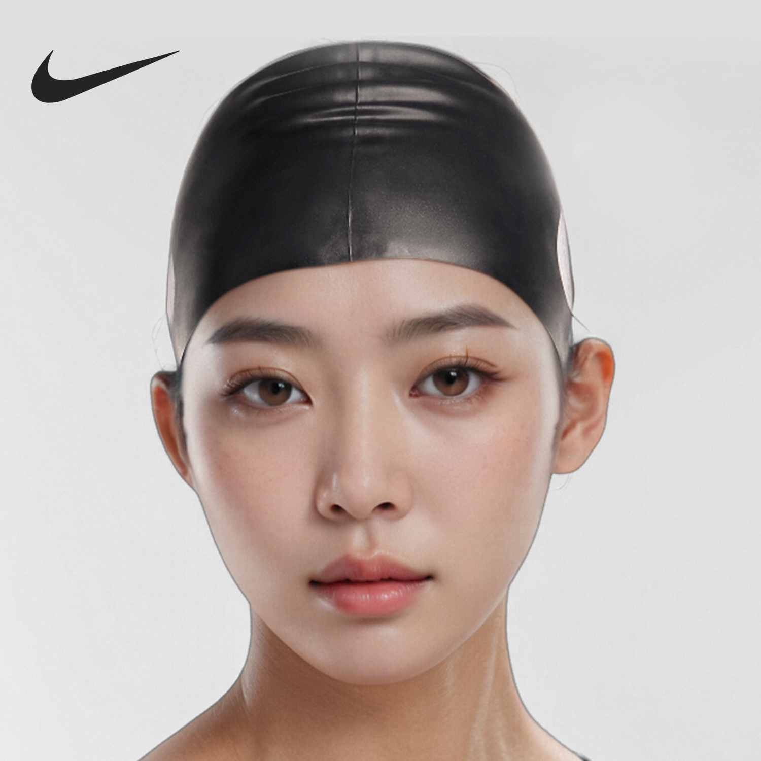 Nike/耐克正品Swim Big Swoosh男女同款时尚泳帽DN3898-010