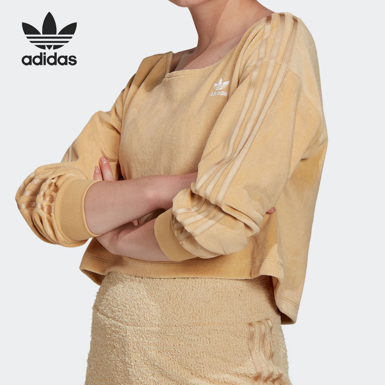 Adidas/阿迪达斯正品三叶草女子时尚潮流休闲套头卫衣H18839,运动服/休闲服装,运动卫衣/套头衫,淘宝优惠券,粉丝福利购,淘宝优惠卷