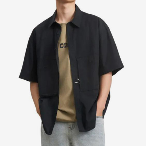 Converse/匡威正品夏季新款男子时尚翻领短袖衬衫10026433-A01