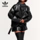 男女皮革休闲运动夹克IK9636 三叶草新款 Adidas 阿迪达斯正品