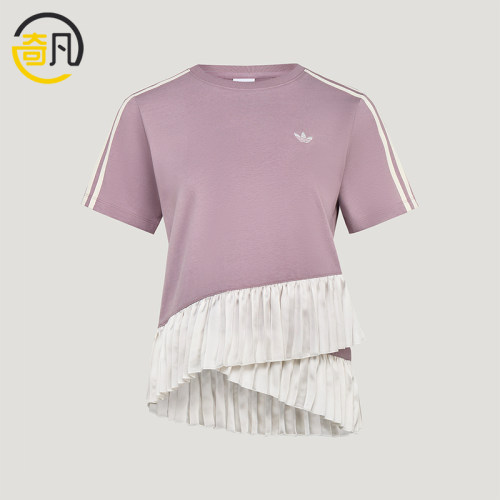 Adidas/阿迪达斯正品女士经典时尚透气休闲运动短袖T恤LF2342